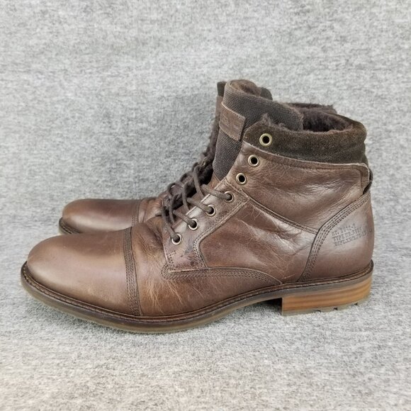 ✅Mens 12 Bullboxer B042-2 Type 3905 Brown Leather Lace up Chukka Ankle Boots main image 10